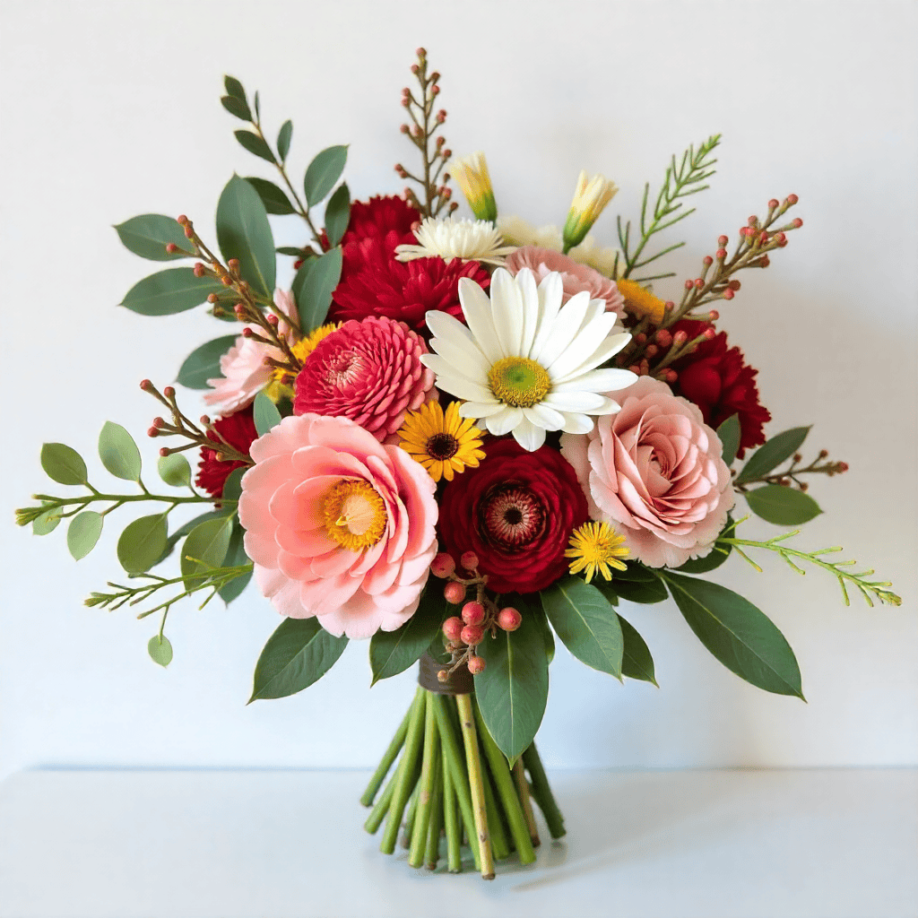Wildflower bouquet with native Australian flowers